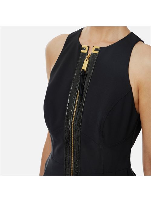 Abito in doppio crêpe con dettagli craquelé ELISABETTA FRANCHI | AB80656E2/110